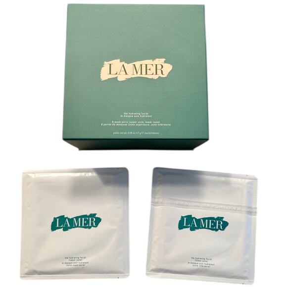LA MER NEW The Hydrating Facial Mask UPPER + LOWER Zone + Original La Mer Box - Picture 1 of 13